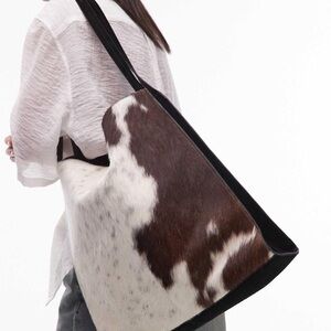 Urbancode Cowhide Ponyhair Leather Tote Bag